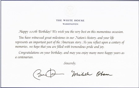 Dora White House letter